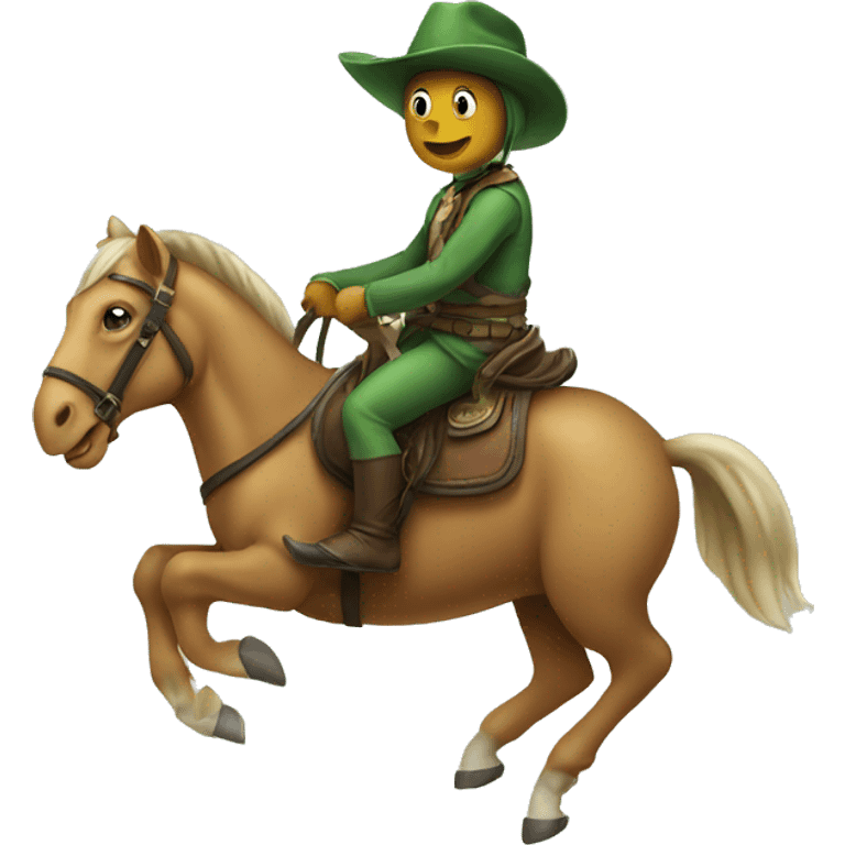 Turtle riding a horse emoji