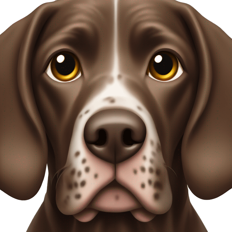 all brown german short hair pointer dog emoji