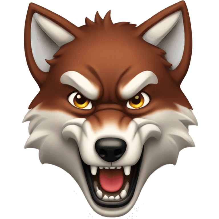 Angry red wolf emoji