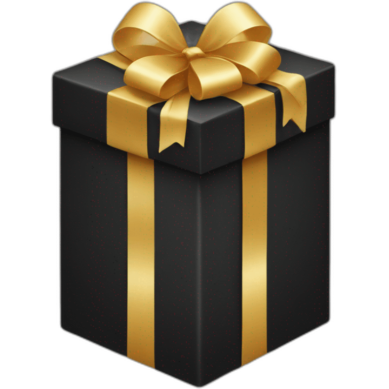 black gift box emoji