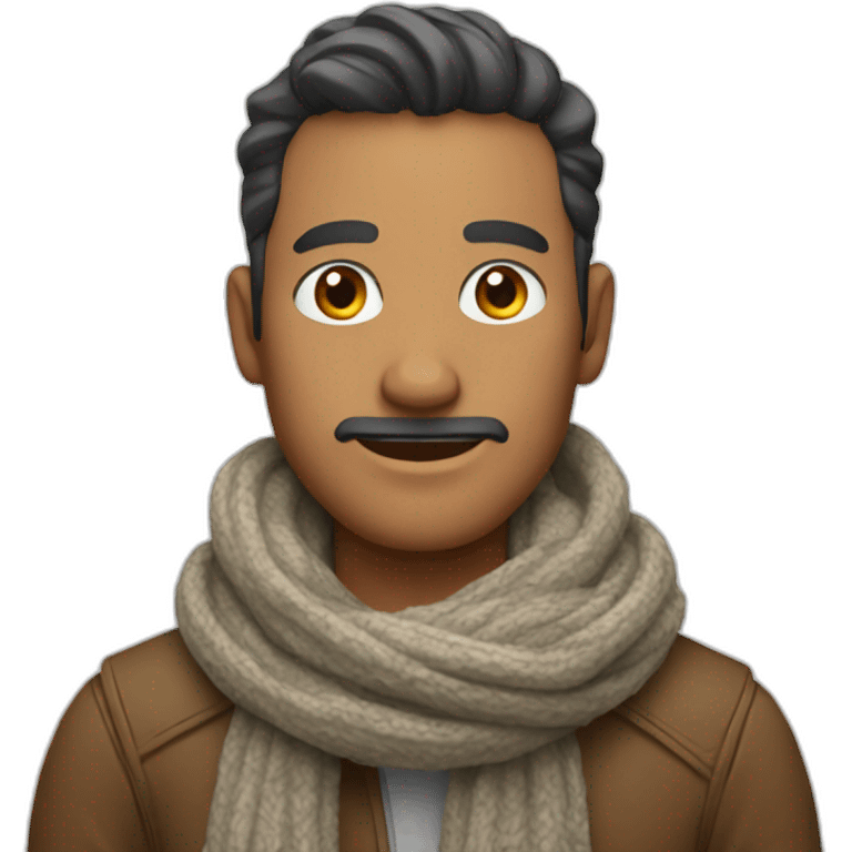 man with scarf emoji