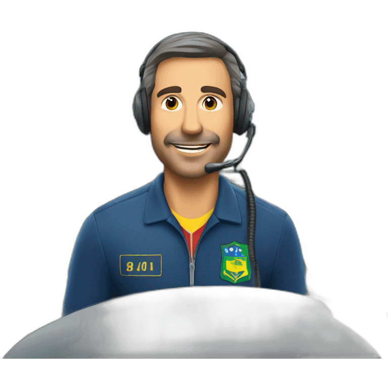 Brazilian coach called Pablo Marçal inside a helicopter giving orders to the pilot emoji