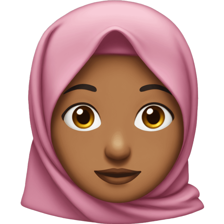 Pink hijabi with a bow  emoji