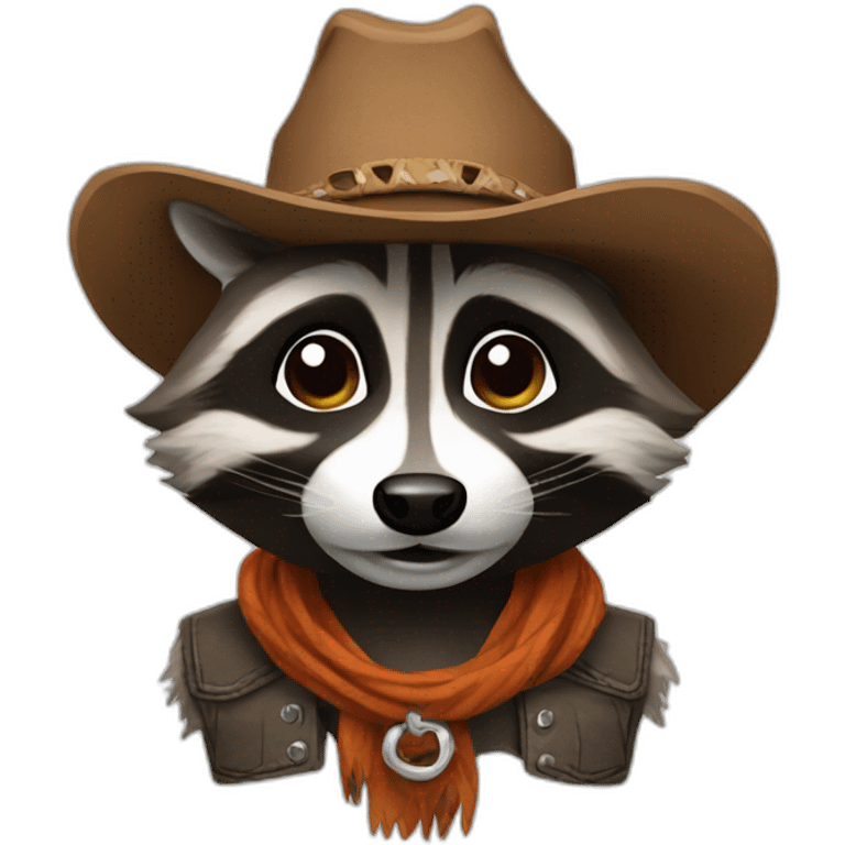 raccoon cowboy emoji