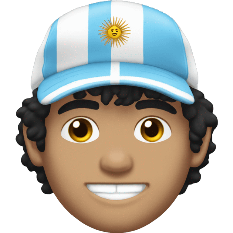 maradona argentina young smile emoji