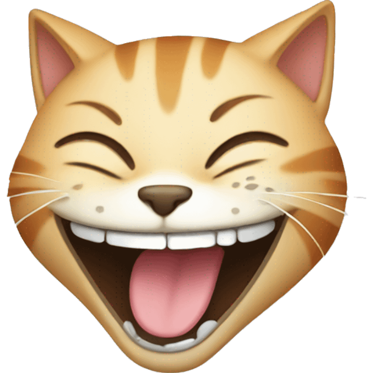 Cat laughing emoji