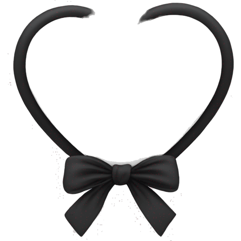 white heart with black bow  emoji