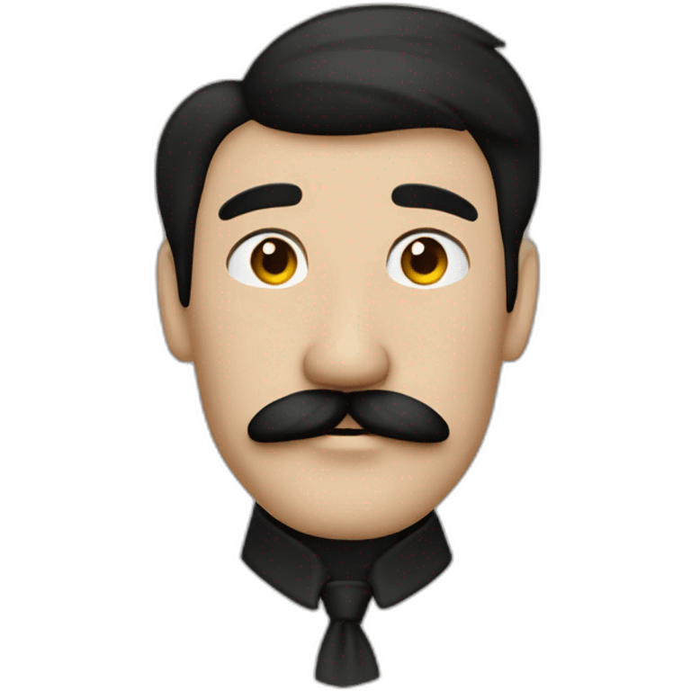 Hombre moreno chino con bigote color negro emoji