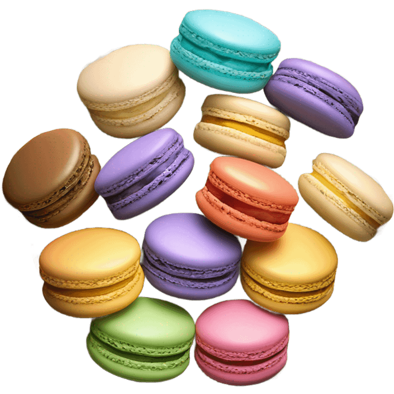 Macarons on rococo plate  emoji