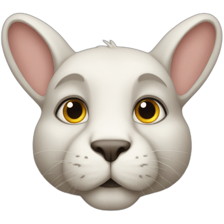 Lapin tête de lion emoji