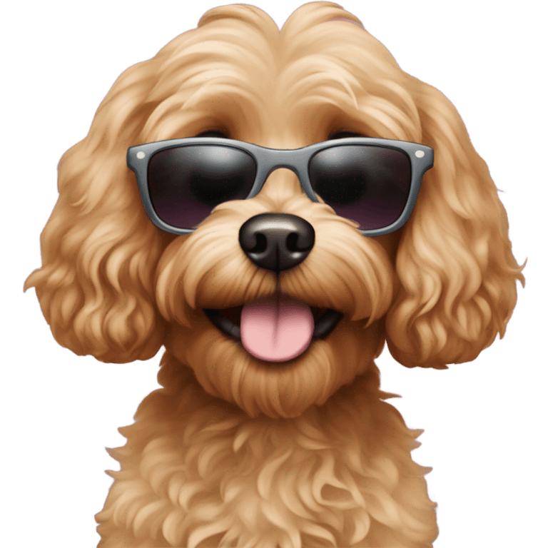 cavapoo with sunglasses emoji