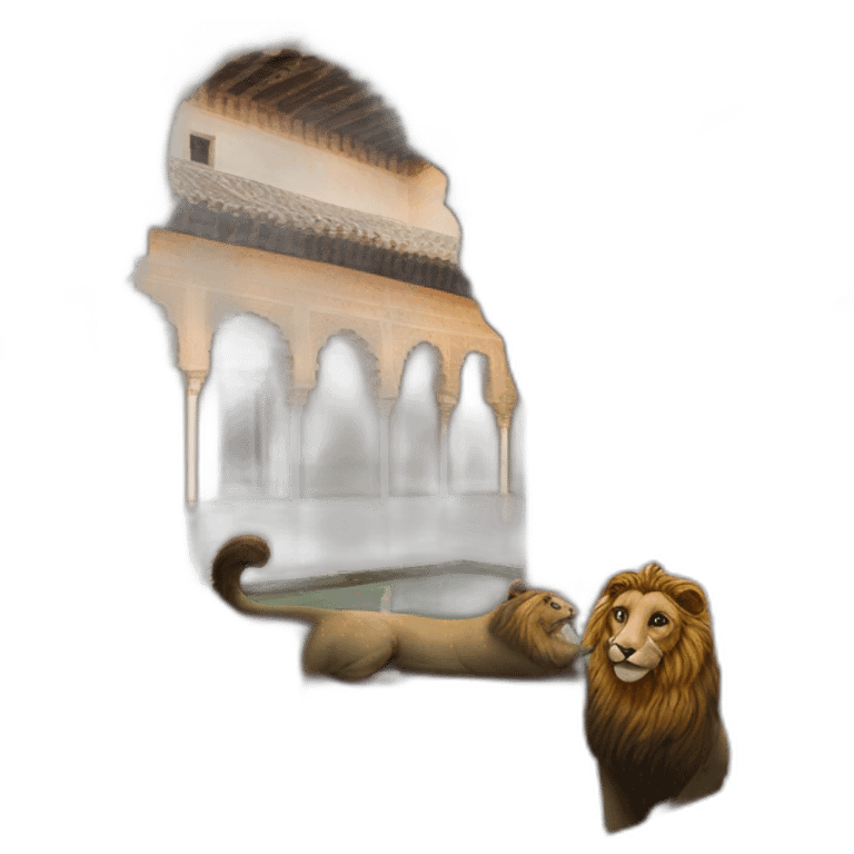 Lions Courtyard Alhambra de Granada emoji