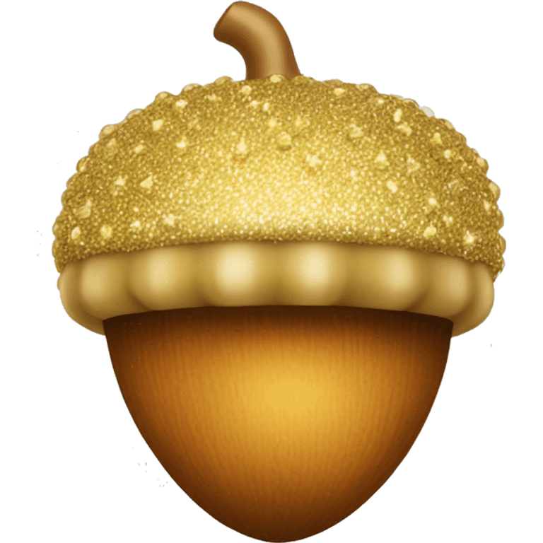 SINGLE sparkling gold acorn emoji