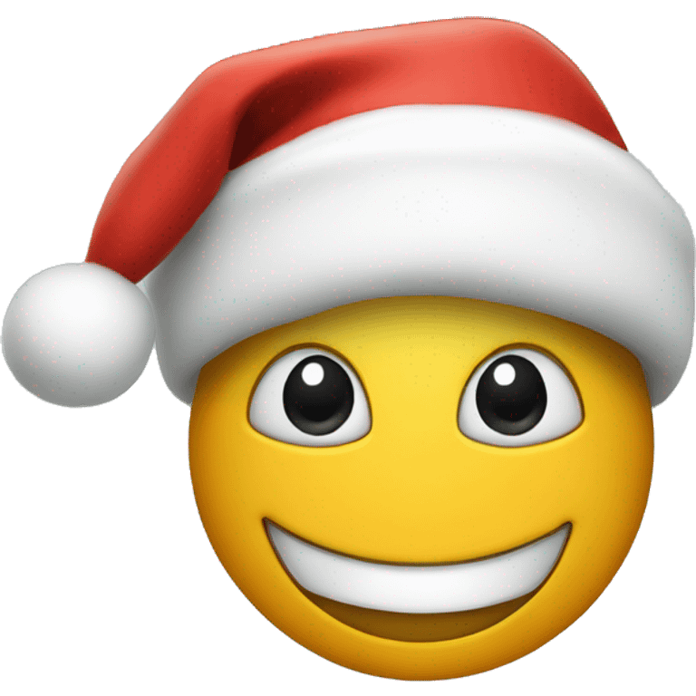 Smile face with Christmas hat emoji