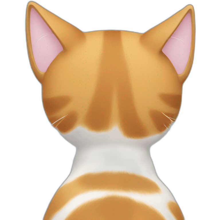 back view cat emoji