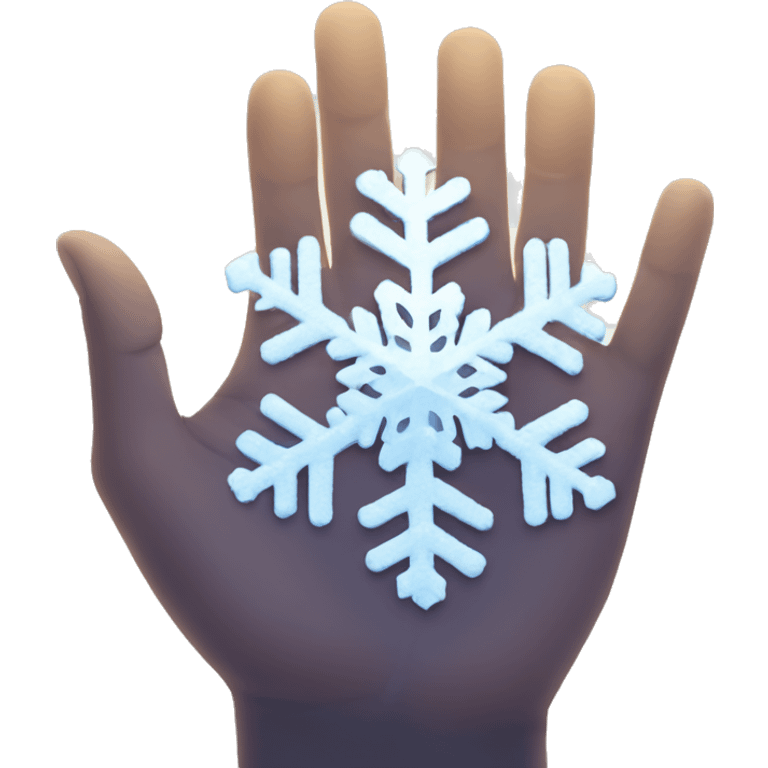 snowflake in the palm of your hand emoji