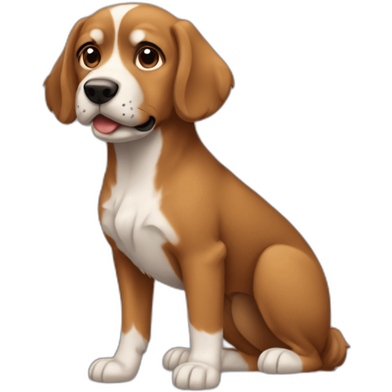 Perro marrón pelo corto emoji