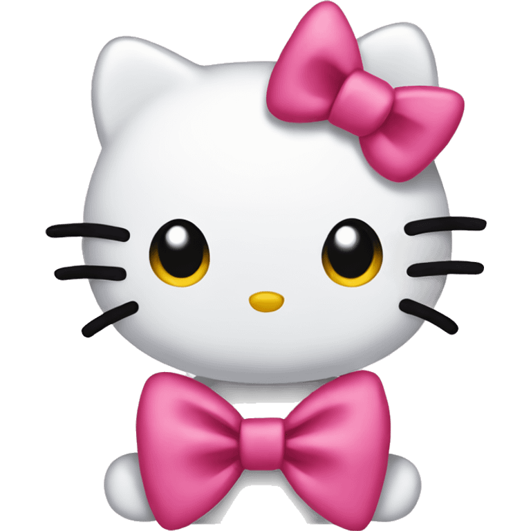 Hello Kitty with bow emoji