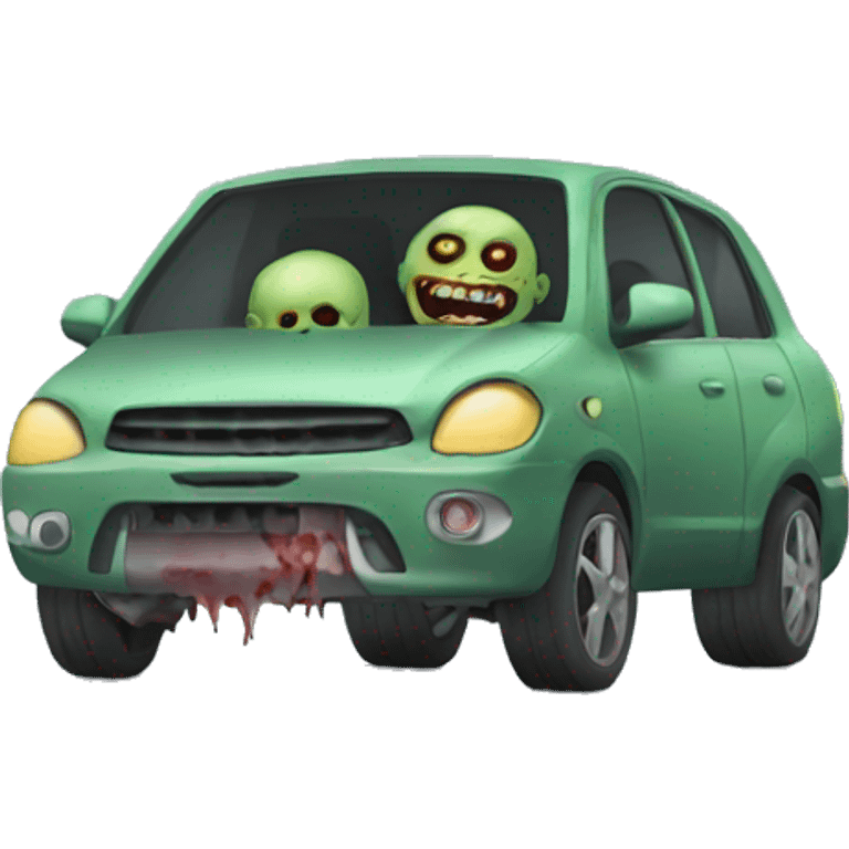 Zombie in car emoji