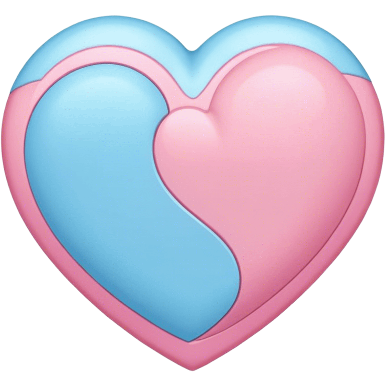 Pink and light blue heart emoji