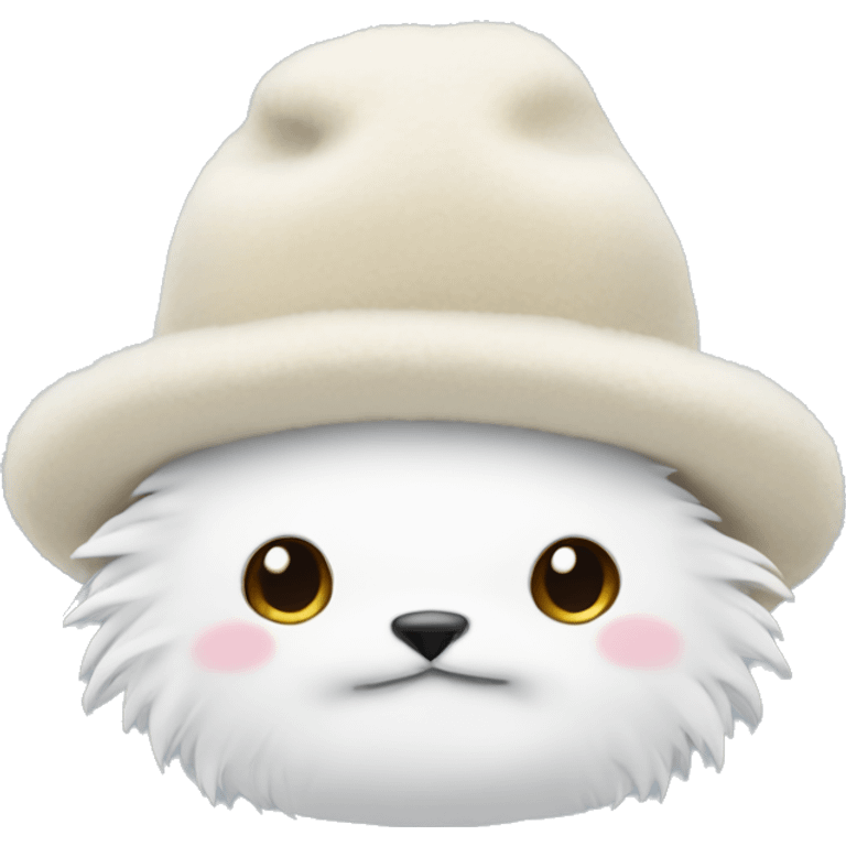 Fluffy White Eared Hat emoji