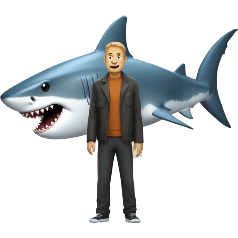 Shark with a man emoji