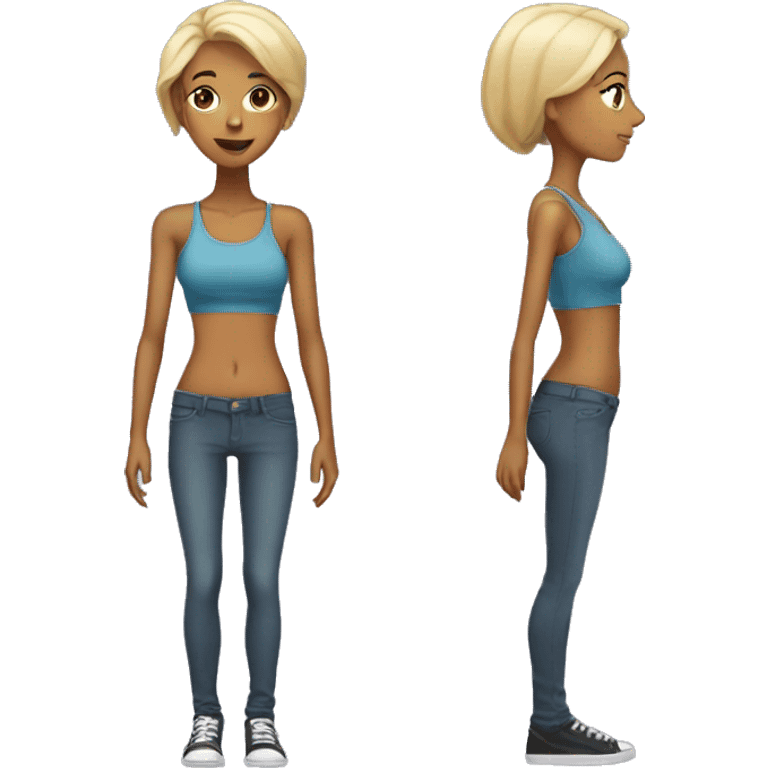 Skinny legend woman emoji