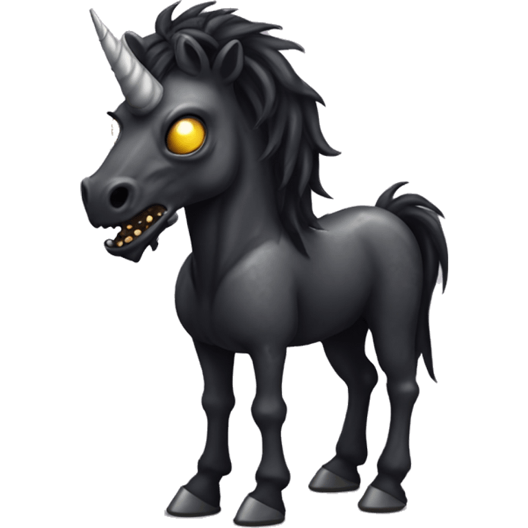 Black unicorn zombie  emoji