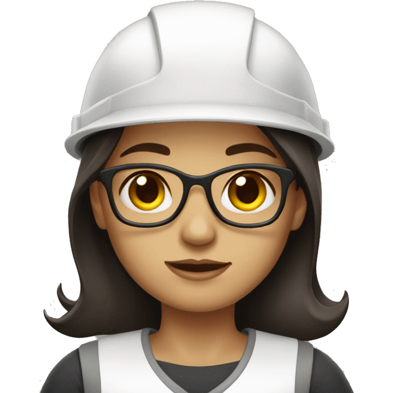 Architect girl with dark brown hair  emoji