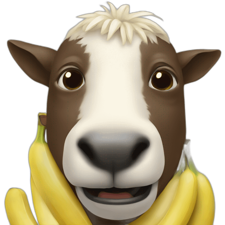 An alpaga Who eat a banana emoji