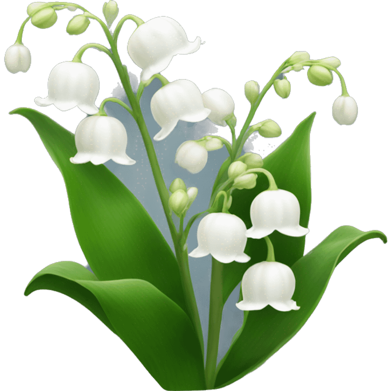 White lily of the valley flower  emoji