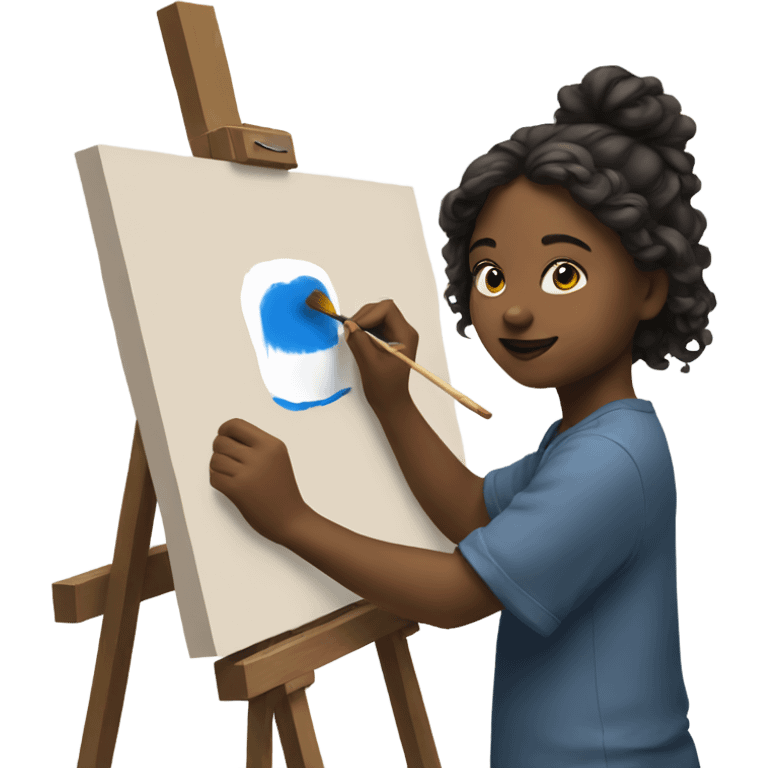 Girl painting  emoji