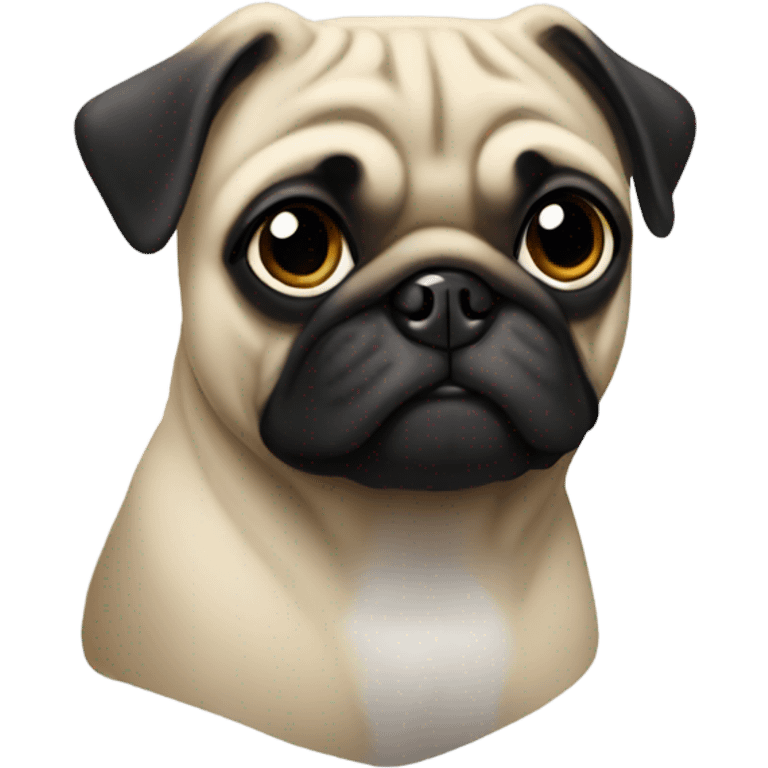 Pug negro emoji