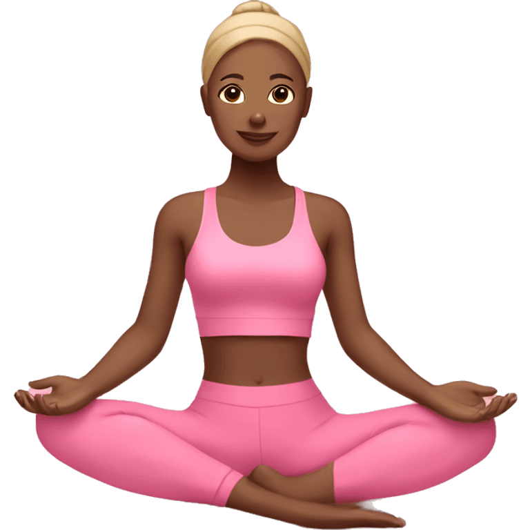 pink yoga outfit emoji