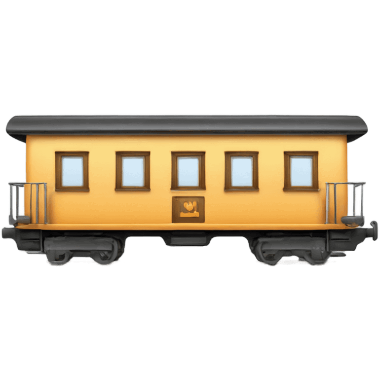 little Train with 3 wagons and opened windows emoji