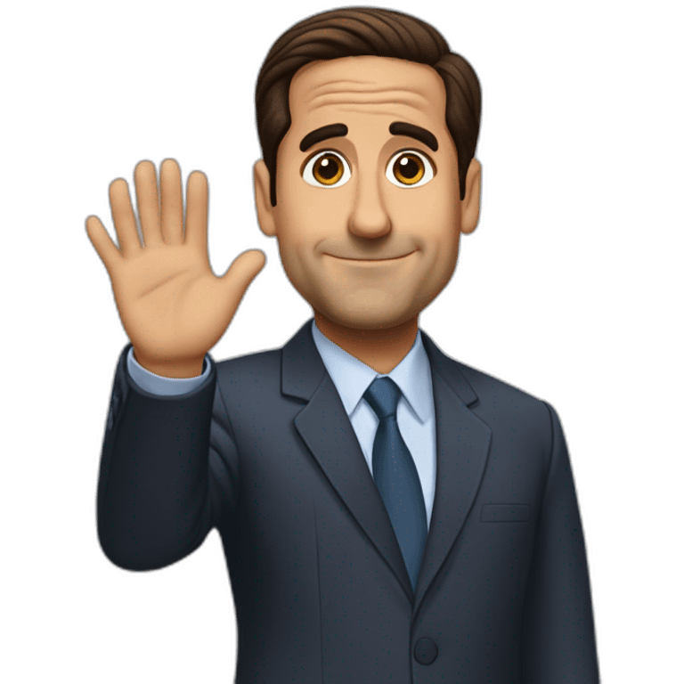 Michael scott waving emoji