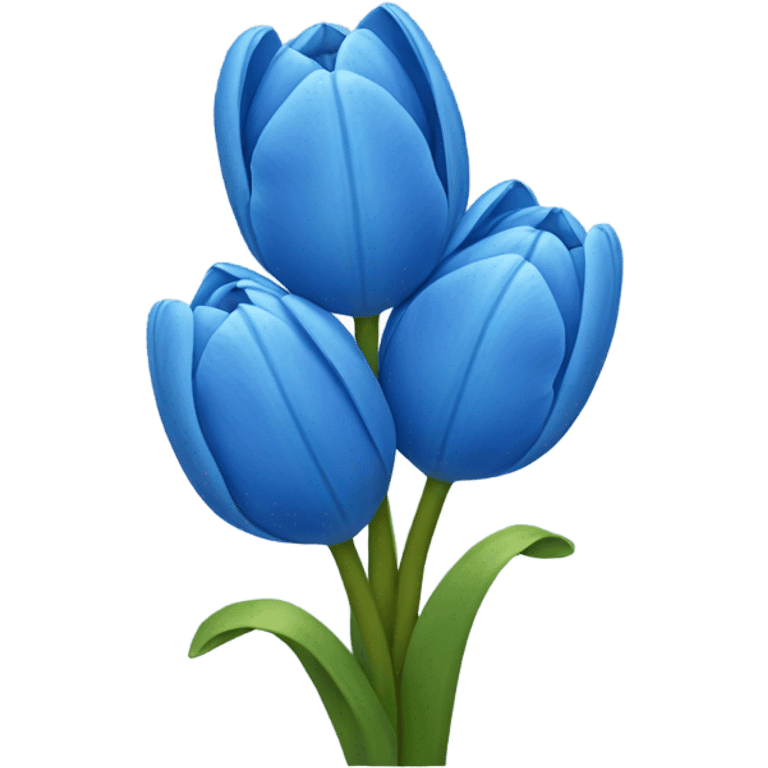 Blue tulipans emoji