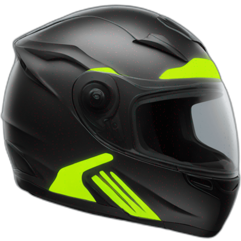 neon motorcyle helmet emoji