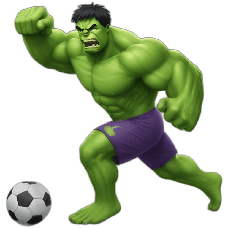 hulk playing soccer emoji