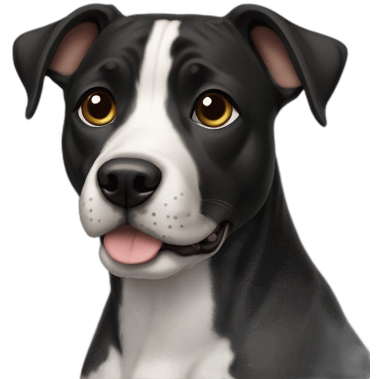 dog, short hair, black, staffordshire emoji