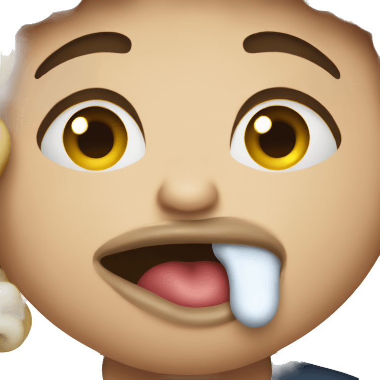 Person swallowing saliva emoji