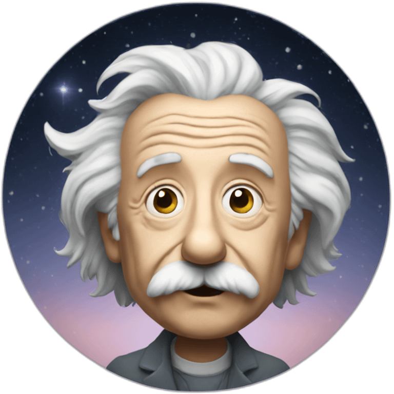 Einstein moon emoji