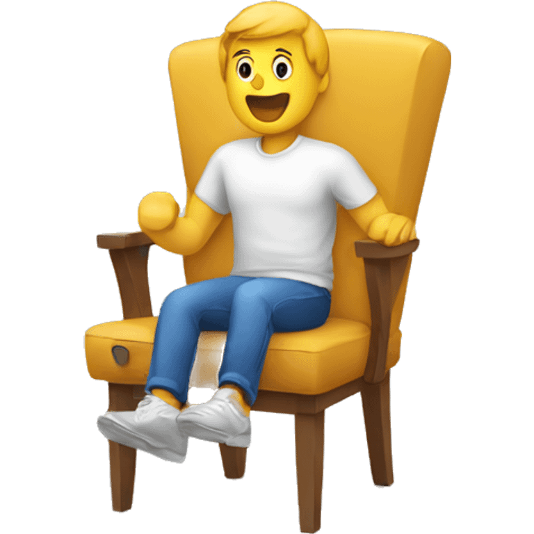 running-man sitting on chair  emoji