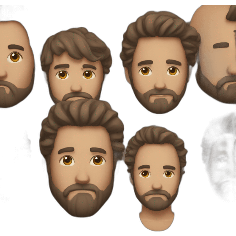 Hommes avec une grosse barbe emoji