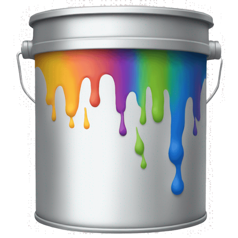 Paint tin with rainbow paint inside  emoji