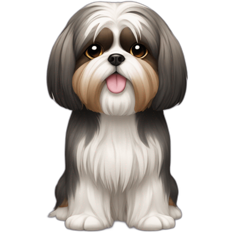 Dog Shih Tzu with long coat full-height  emoji