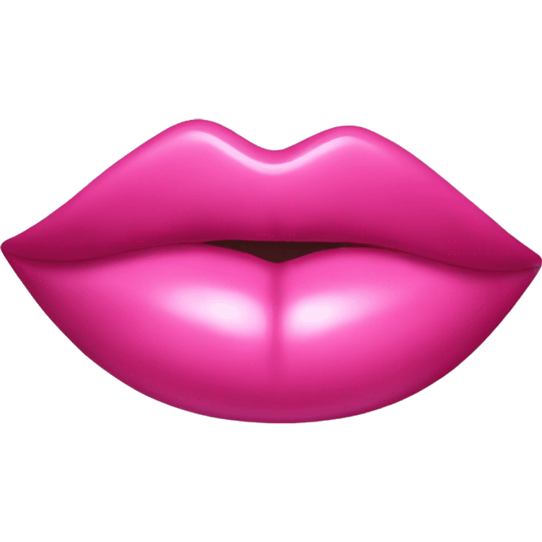 Pink glossy lipgloss emoji