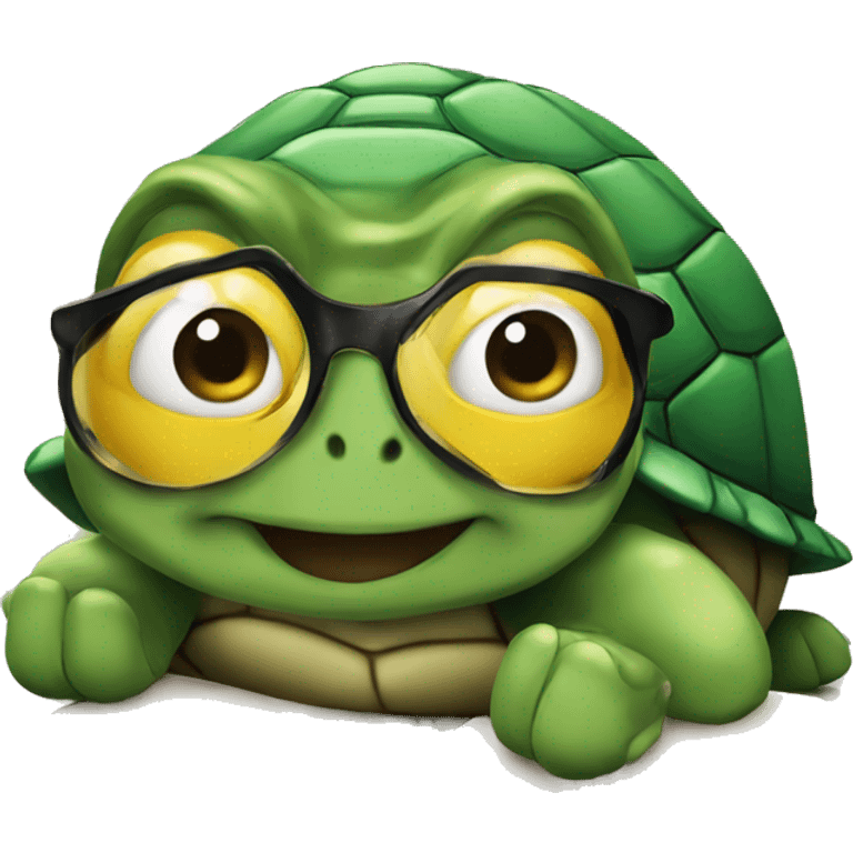 turtle reading a book emoji