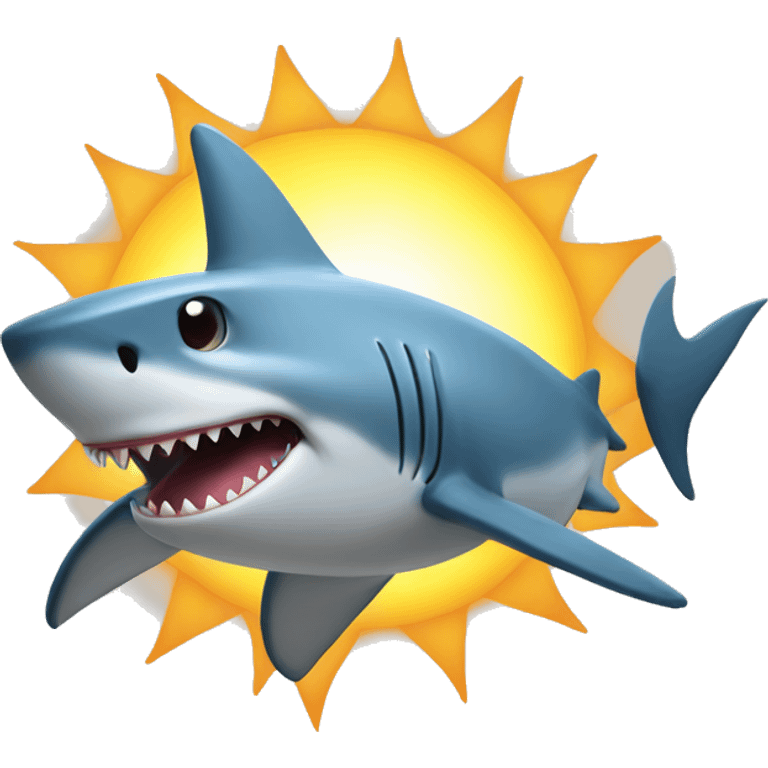 shark with sun emoji