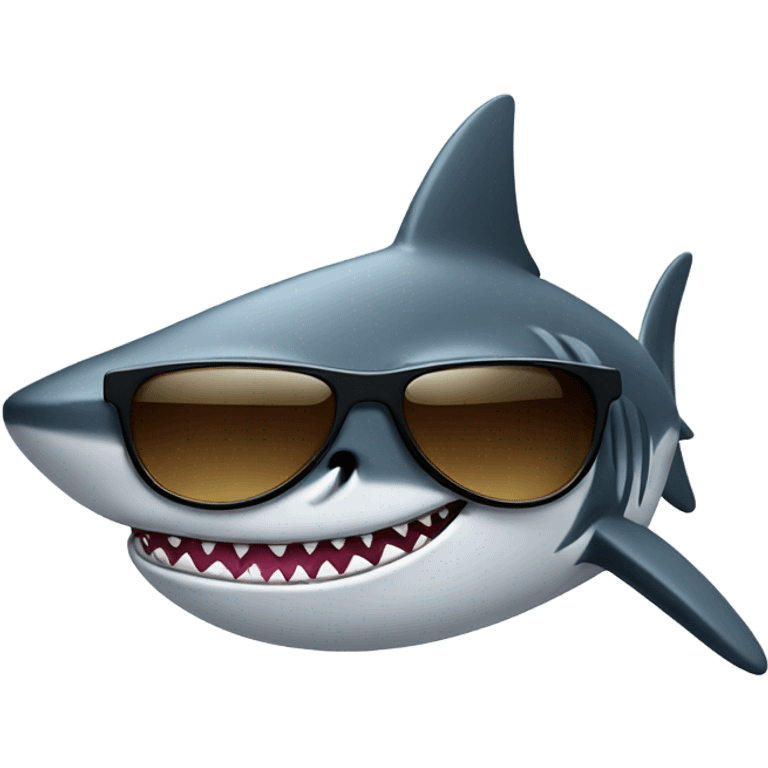 Cool shark emoji